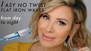 How to CURL Short Hair with a STRAIGHTENER  FLAT IRON WAVES  Dominique Sachse [upl. by Kiele]