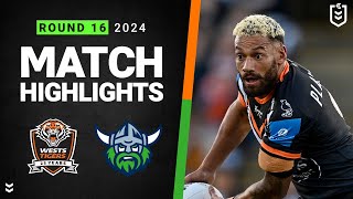 NRL 2024  Wests Tigers v Raiders  Match Highlights [upl. by Zachery745]