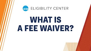 NCAA Eligibility Center Fee Waiver [upl. by Eural]