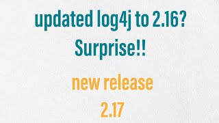 log4j 215 vs 217  How to update log4j latest version log4j 217 log4jvulnerability dos [upl. by Arawaj]