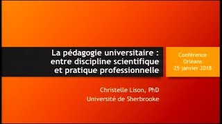 Conférence de Christelle Lison sur la pédagogie universitaire [upl. by Aleuname]