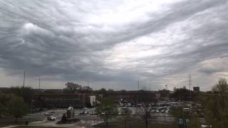 Time lapse of Undulatus Asperatus clouds in Augusta Georgia [upl. by Ahsiemak881]