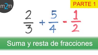 Suma y resta de fracciones con diferente denominador │ método cruzado [upl. by Aserret]