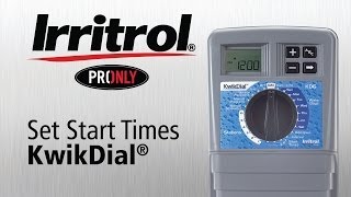 How to set up the Start times on a Kwik Dial Controller [upl. by Ateinotna]