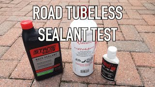 Road Tubeless Tyre Sealant Test amp Review  No Tubes Race vs Hutchinson vs Caffelatex [upl. by Aleiram]