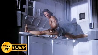 JeanClaude Van Damme in boxer shorts fights bandits in his apartment  Timecop 1994 [upl. by Geerts562]