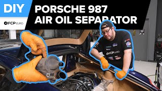 Porsche 987 Cayman Air Oil Separator Replacement DIY 20062008 Porsche 9871 Cayman [upl. by Erastes]