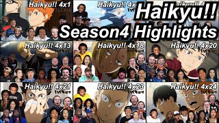 Haikyu Season 4 Reaction Highlights  Great Anime Reactors  【ハイキュー】【海外の反応】 [upl. by Sluiter]