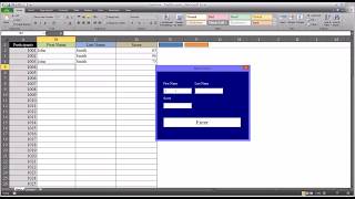 Adding Data to an Excel Worksheet using TextBox Controls on a VBA UserForm [upl. by Leanard]