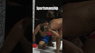 MMA fighter shows class after brutally finishing his opponent [upl. by Harihs]