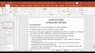 Literature Review Introdn video ARM [upl. by Aliemaj805]