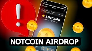 CRYPTO AIRDROP  NOTCOIN AIRDROP  NOTCOIN TELEGRAM HOW TO CLAIM TOKENS FREE GUIDE [upl. by Nirac145]