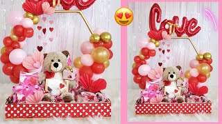 HERMOSA ANCHETA PARA AMOR Y AMISTAD ARREGLO CON GLOBOS Y CHOCOLATES DIY [upl. by Kazim171]