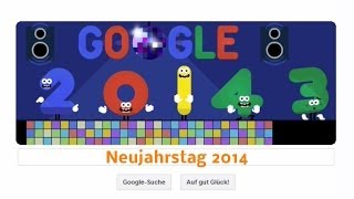 Silvester 2013  Neujahrstag 2014  Frohes neues Jahr GoogleDoodle [upl. by Gula415]