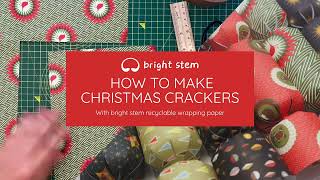 How to make a Christmas cracker with Bright Stem recyclable wrapping paper [upl. by Araz]