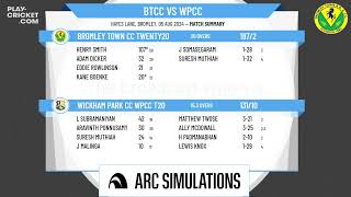 Bromley Town CC Twenty20 v Wickham Park CC WPCC T20 [upl. by Noryak]