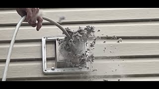 ATTENTION EVERYONE YOU Cleaning a Dryer Vent almetaldryervent satisfying oddlysatisfying [upl. by Eizzo]