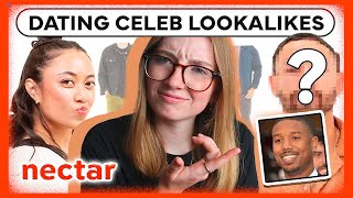 Reacting to BLIND DATING Celebrity Lookalikes [upl. by Sension]