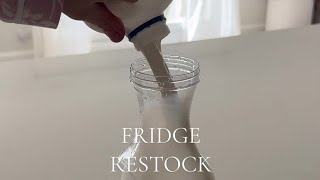 ASMR Fridge Restock ✨💫🤍  ASMR Restocking  Fridge Restocking  Fridge Organization  Restocking [upl. by Geralda]