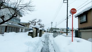 Shinjo City Yamagata Prefecture Japan Snow melting in the rain [upl. by Klos]