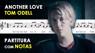 Another Love  Partitura com Notas para Flauta Doce Violino  Tom Odell [upl. by Ahsha869]