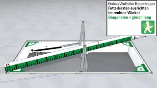 Futterkasten Einbau  Schritt 3 Ausrichten mittig gerade und rechtwinklig Montageschritte [upl. by Nilorac]