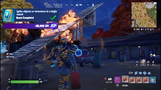 Fortnite  Ignite Objects Or Structures In A Single Match WEEK 9 Challenges [upl. by Adiaros888]