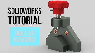 SolidWorks Tutorial 50 Drill Jig Assembly  Part 1 [upl. by Renwick509]