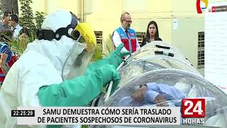 SAMU presenta ambulancias para atender casos de coronavirus en Perú [upl. by Etyak893]