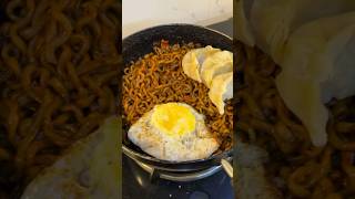 Black bean noodles blackbeannoodles ramen korean food recipe vlog shorts buldak [upl. by Ruthanne]