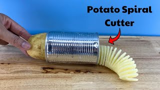 How To Make A Spiral Potato Cutter  DIY Spring Potato Machine [upl. by Brawner]