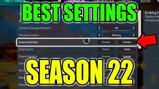 BEST SETTINGS FOR APEX LEGENDS SEASON 22 [upl. by Yerdua]