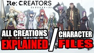 ALL RE CREATORS Creations amp Character Profiles EXPLAINED [upl. by Anihsit412]