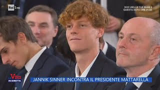 Jannik Sinner incontra il presidente Mattarella  La vita in diretta 01022024 [upl. by Tioneb197]