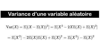 Démonstration formule de la Variance d’une variable aléatoire  Statistiques facultatif [upl. by Adnaw581]