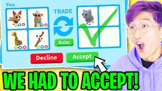 Can We ACCEPT EVERY TRADE In Adopt Me CRAZIEST TRADES EVER [upl. by Barcellona527]