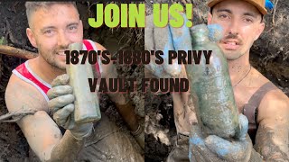 1850s and 1870s privy Found on Chicagos South Side Antique bottles found [upl. by Yvor]