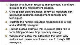 Introduction to Human Resource Management chapter 1 [upl. by Aisirtap]