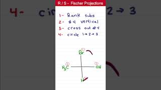 Fischer Projection R amp S  Stereochemistry Shortcut [upl. by Ahcsrop]