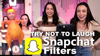 Try Not to Laugh Snapchat Filters  Merrell Twins [upl. by Chloette]