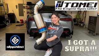 MK5 Supra Tomei Dual Exhaust Install  Sound clips [upl. by Annoirb]