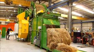 Hay haylage bale breaker and rebaling system [upl. by Ahseki]