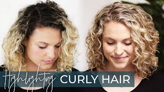 How to Highlight Curly Hair  My Favorite Blonde Highlighting Technique with a Base Bump [upl. by Duane]