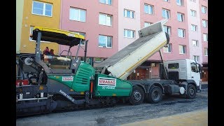 VOGELE SUPER 1800 Asphalt paver  práce na finišeru [upl. by Tlevesoor]