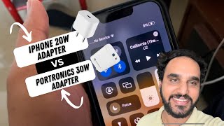 iPhone original 20W Adapter vs Portronics Adapto 30 30W Adapter  Which Charges iPhone Faster [upl. by Dammahum]