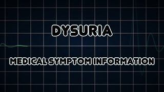 Dysuria Medical Symptom [upl. by Gratianna]