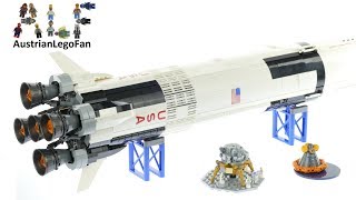 Lego Ideas 21309 NASA Apollo Saturn V  Lego Speed Build Review [upl. by Mimi997]