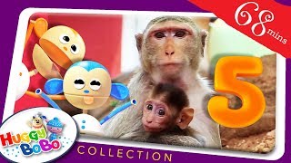 Five Little Monkeys   Lots More Nursery Rhymes  By HuggyBoBo [upl. by Huston]