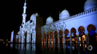 Sheikh Zayed Mosque Abu Dhabi Light Show Short Clip [upl. by Niatsirhc]