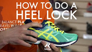 Heel Lock Lacing Technique  Kintec Footwear  Orthotics [upl. by Gnet435]